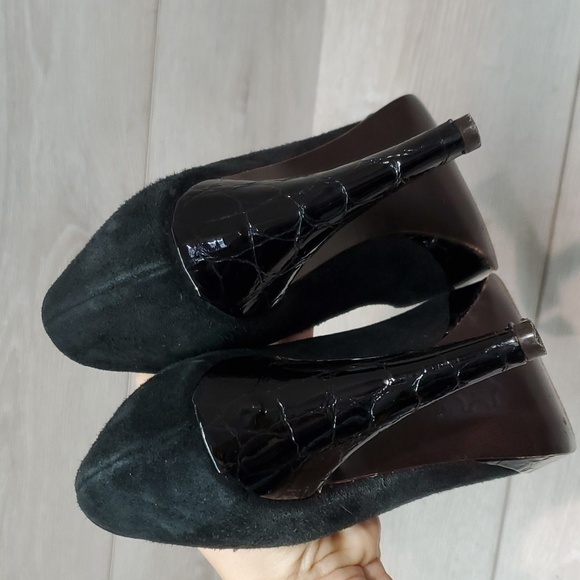 Theory Womens Suede Heels Platform shoes sz 36.5/6.5 - Picture 6 of 16